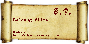 Belcsug Vilma névjegykártya
